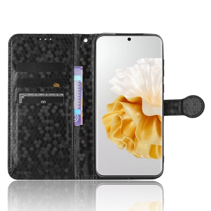 Θήκη Flip Huawei P60 Pro με κορδονι 3d Μοτίβο Με Λουράκι